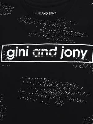 Black Printed Cotton Boys Tshirts 3