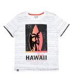 White Printed Cotton Boys Tshirts