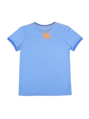 Blue Printed Cotton Boys Tshirts 2