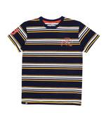 Blue Printed Cotton Boys Tshirts