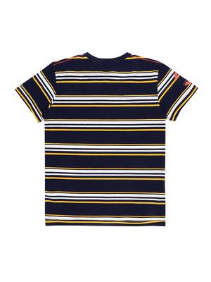 Blue Printed Cotton Boys Tshirts 2
