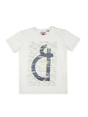 White Printed Cotton Boys Tshirts 1