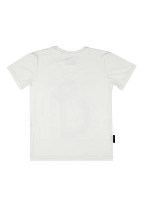 White Printed Cotton Boys Tshirts 2