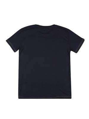 Blue Printed Cotton Boys Tshirts 2