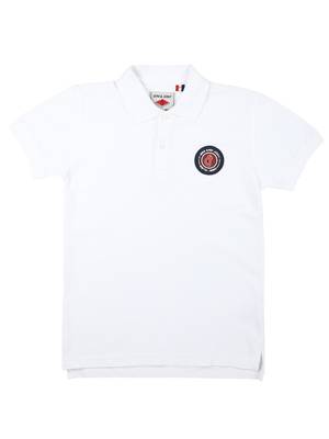 White Printed Cotton Boys Tshirts 1