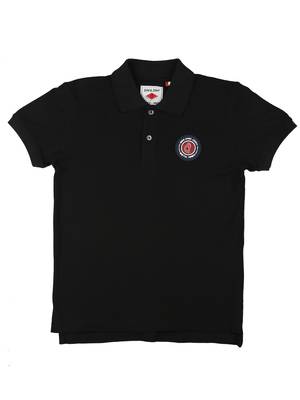 Black Printed Cotton Boys Tshirts 1