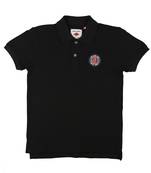 Black Printed Cotton Boys Tshirts