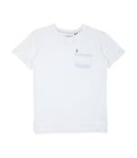 White Printed Cotton Boys Tshirts