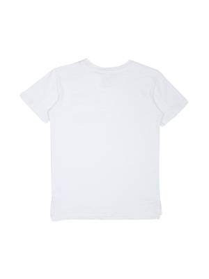 White Printed Cotton Boys Tshirts 2