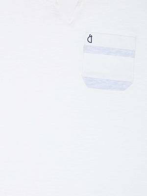 White Printed Cotton Boys Tshirts 3