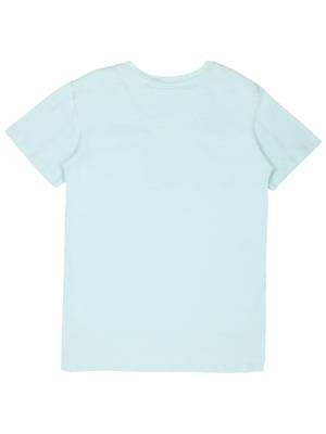 Blue Printed Cotton Boys Tshirts 2