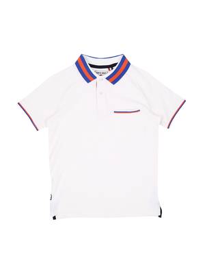 White Printed Cotton Boys Tshirts 1