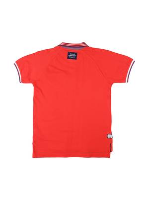 Red Printed Cotton Boys Tshirts 2
