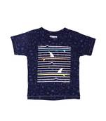 Blue Printed Cotton Boys Tshirts