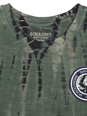 Green Printed Cotton Boys Tshirts 3