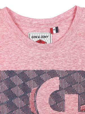 Red Printed Cotton Boys Tshirts 3