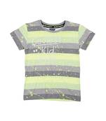 Green Printed Cotton Boys Tshirts