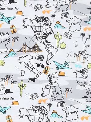 White Printed Cotton Boys Tshirts 3