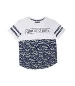 White Printed Cotton Boys Tshirts