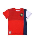 Red Printed Cotton Boys Tshirts