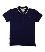 Blue Printed Cotton Boys Tshirts