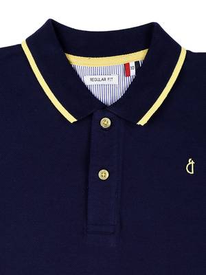 Blue Printed Cotton Boys Tshirts 3