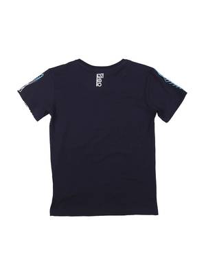 Blue Printed Cotton Boys Tshirts 2