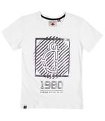 White Printed Cotton Boys Tshirts