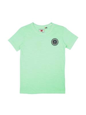 Green Printed Cotton Boys Tshirts 1