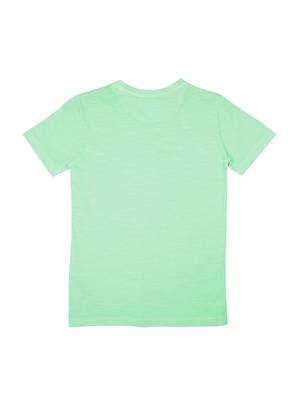Green Printed Cotton Boys Tshirts 2