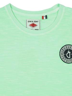 Green Printed Cotton Boys Tshirts 3