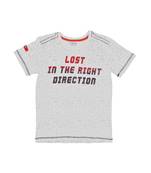 White Printed Cotton Boys Tshirts