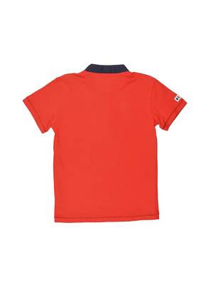 Red Printed Cotton Boys Tshirts 2