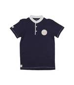 Blue Printed Cotton Boys Tshirts