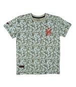 Beige Printed Cotton Boys Tshirts