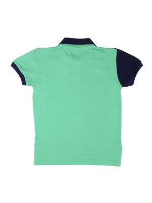 Green Printed Cotton Boys Tshirts 2