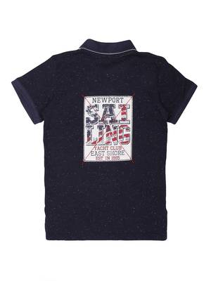 Blue Printed Cotton Boys Tshirts 2