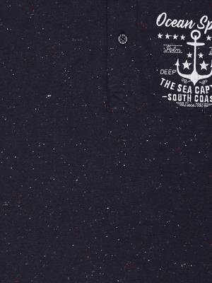 Blue Printed Cotton Boys Tshirts 3