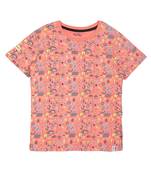 Red Printed Cotton Boys Tshirts