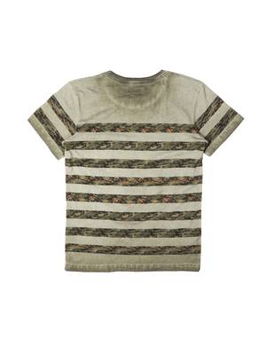 Beige Printed Cotton Boys Tshirts 2