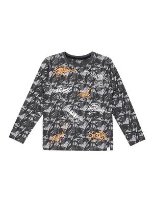 White Printed Cotton Boys Tshirts 1