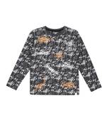 White Printed Cotton Boys Tshirts