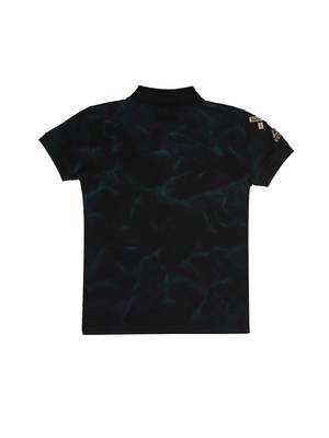 Black Printed Cotton Boys Tshirts 2