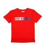 Red Printed Cotton Boys Tshirts