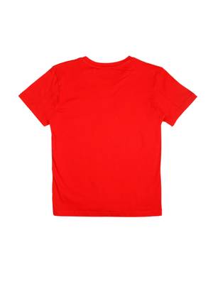 Red Printed Cotton Boys Tshirts 2