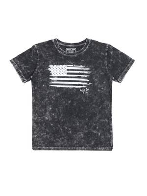 Black Printed Cotton Boys Tshirts 1