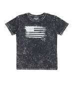 Black Printed Cotton Boys Tshirts