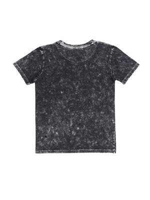 Black Printed Cotton Boys Tshirts 2
