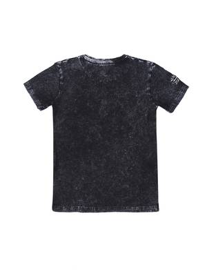 Black Printed Cotton Boys Tshirts 2