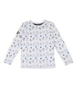 Grey Printed Cotton Boys Tshirts